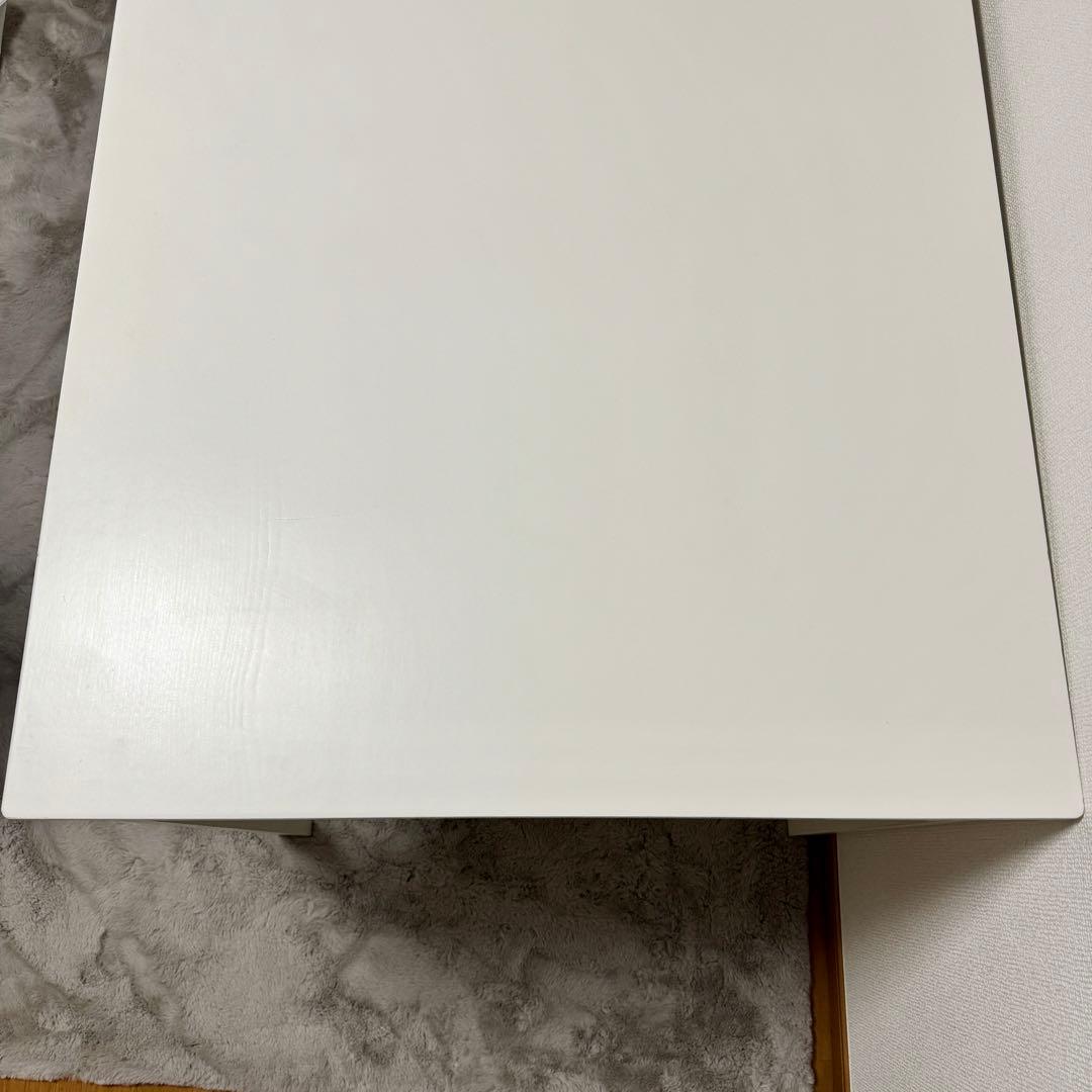 【れー】IKEA エーケダーレン ダイニングテーブル　ホワイト 伸長式