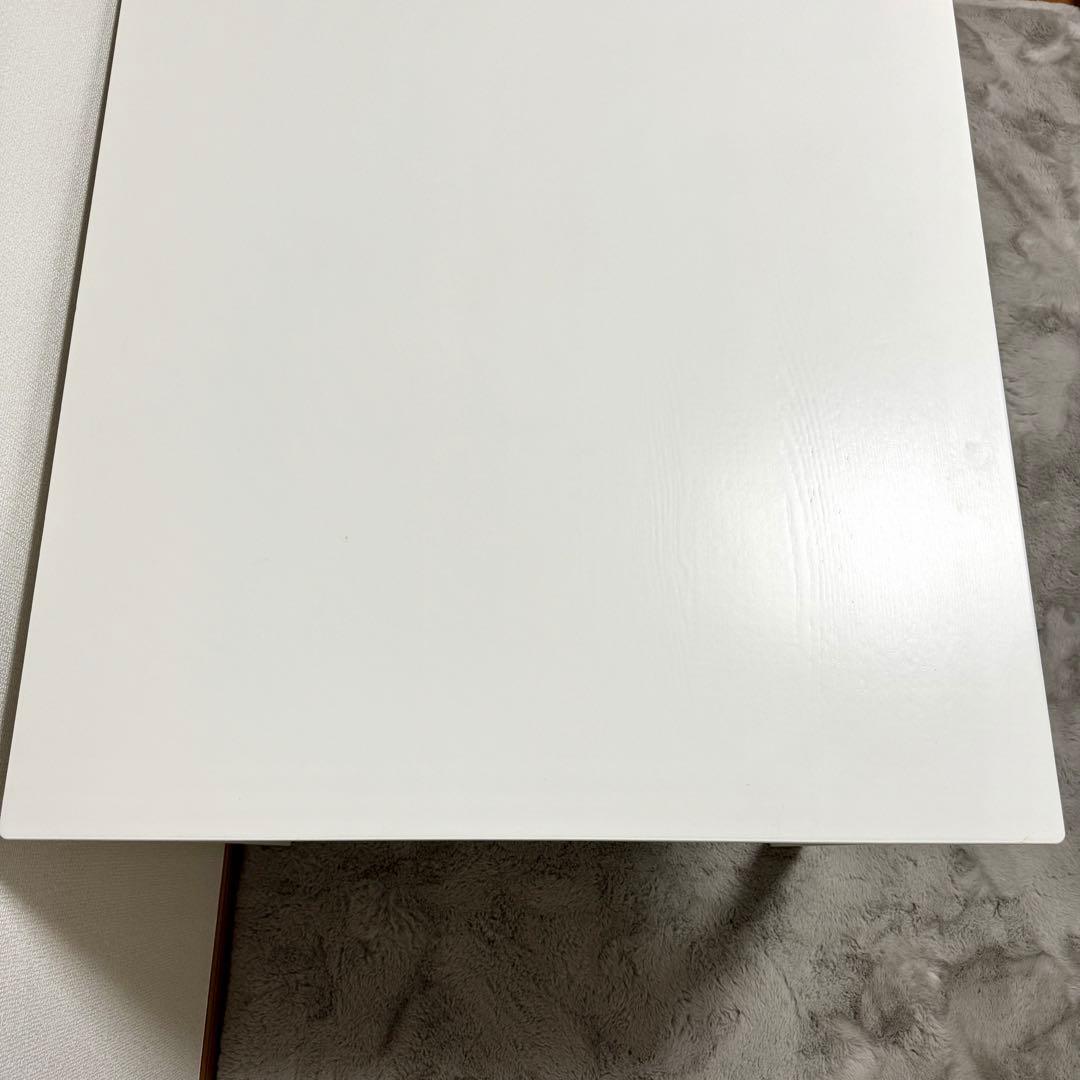 【れー】IKEA エーケダーレン ダイニングテーブル　ホワイト 伸長式