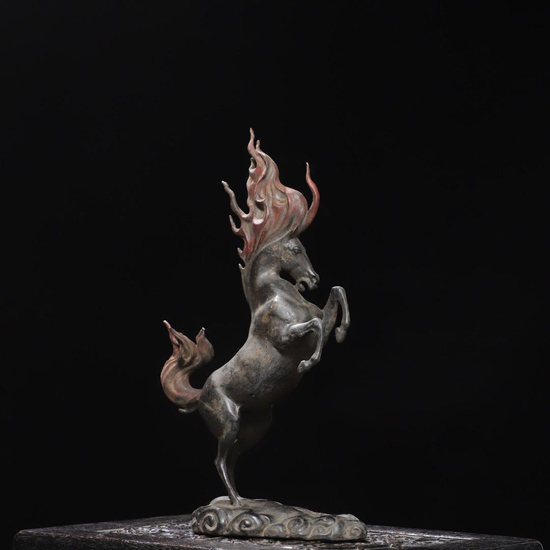 旧蔵　銅製 馬モチーフ文鎮　飾り　置物