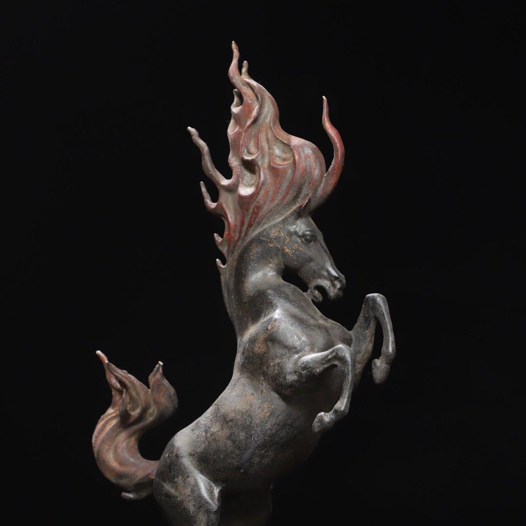 旧蔵　銅製 馬モチーフ文鎮　飾り　置物