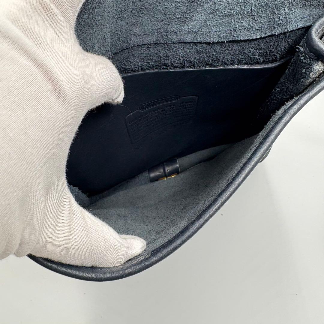 COACH オールドコーチ　9965 ネイビー　ターンロック　ショルダーバッグ