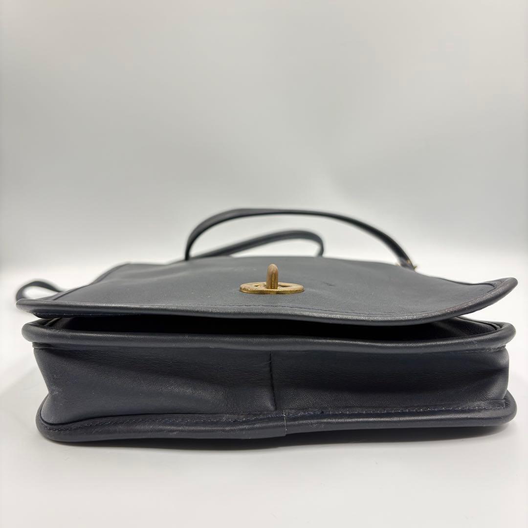 COACH オールドコーチ　9965 ネイビー　ターンロック　ショルダーバッグ
