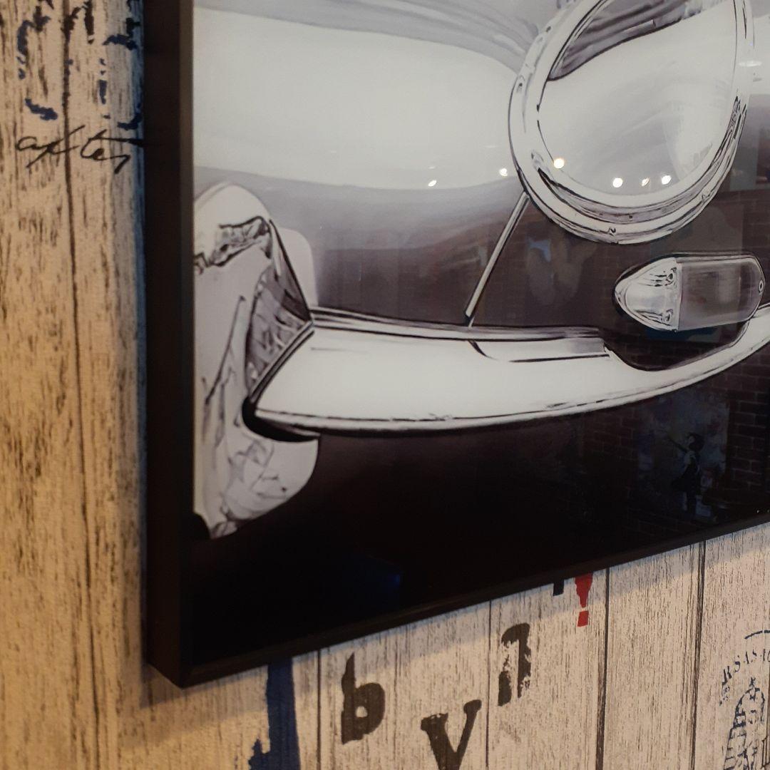 輸入雑貨 特殊強化ガラスアート 『CHANEL』 モノクロ ミラーアート