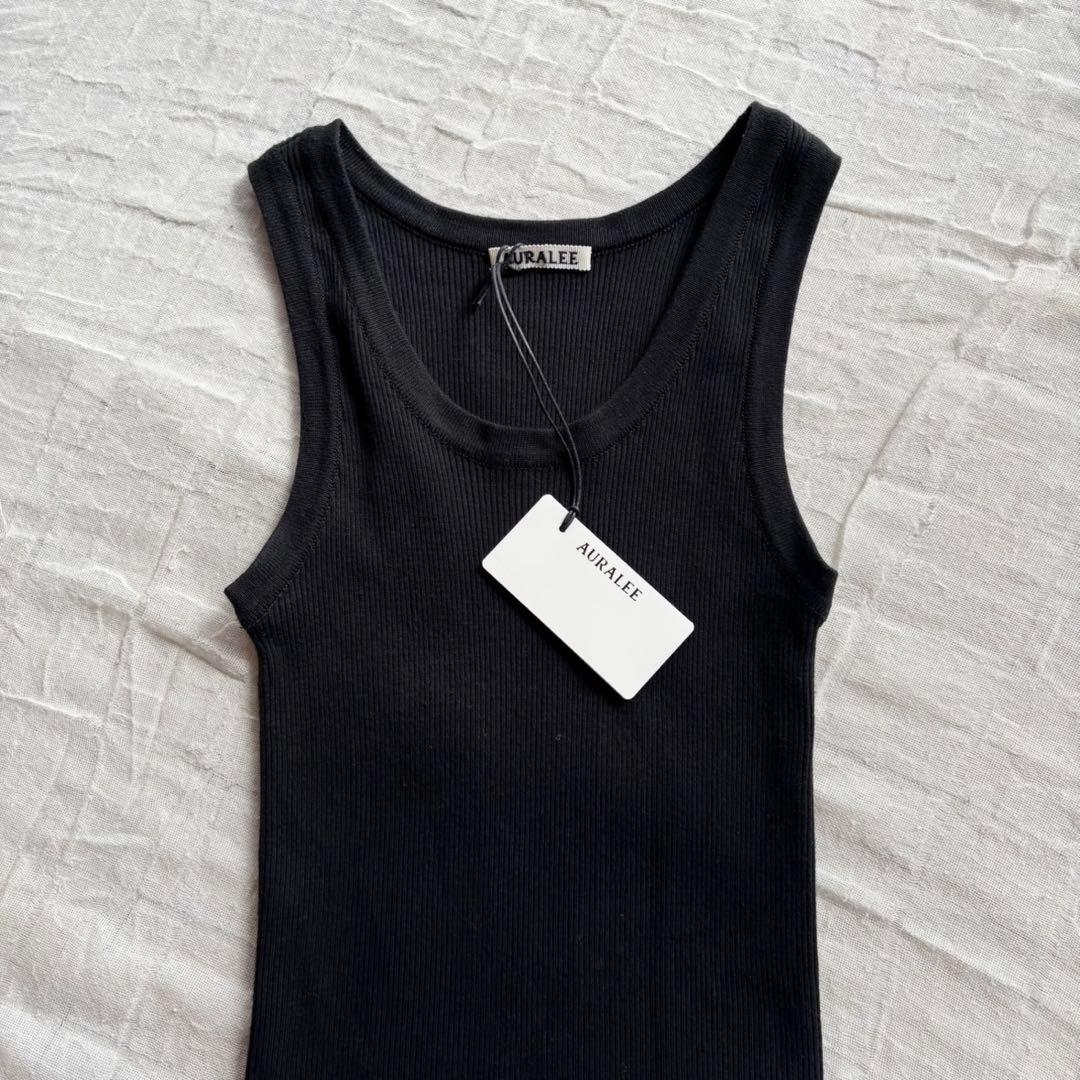 【新品未使用タグ付】 オーラリー ハイゲージリブタンク タンクトップ