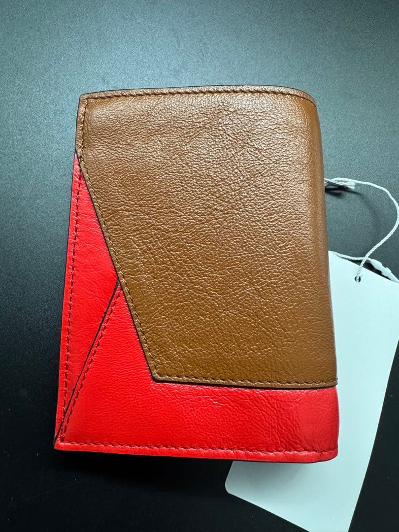 マルニ 二つ折り財布 ミニ財布 ブラウン×レッド 未使用 バイカラー