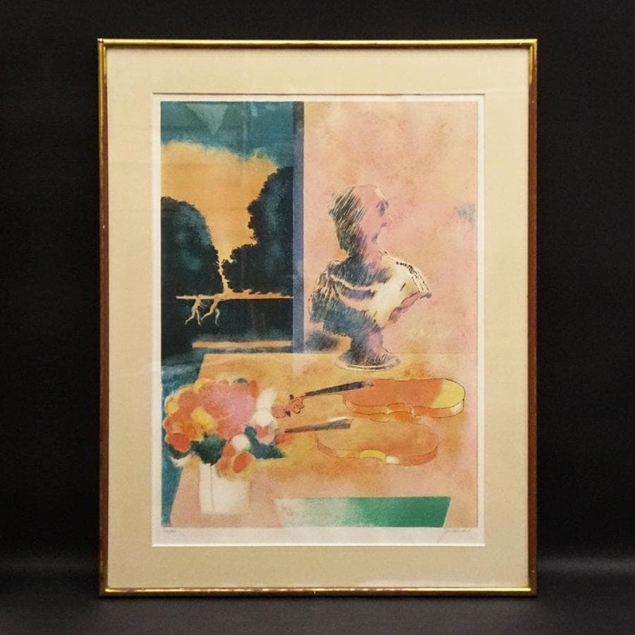 ポール・ギアマン 56/175 大判 リトグラフ 絵画 美術 芸術 額装 美術品 銀座本店：絵画買取】ポール・ギヤマン リトグラフ | 古美術八光堂の