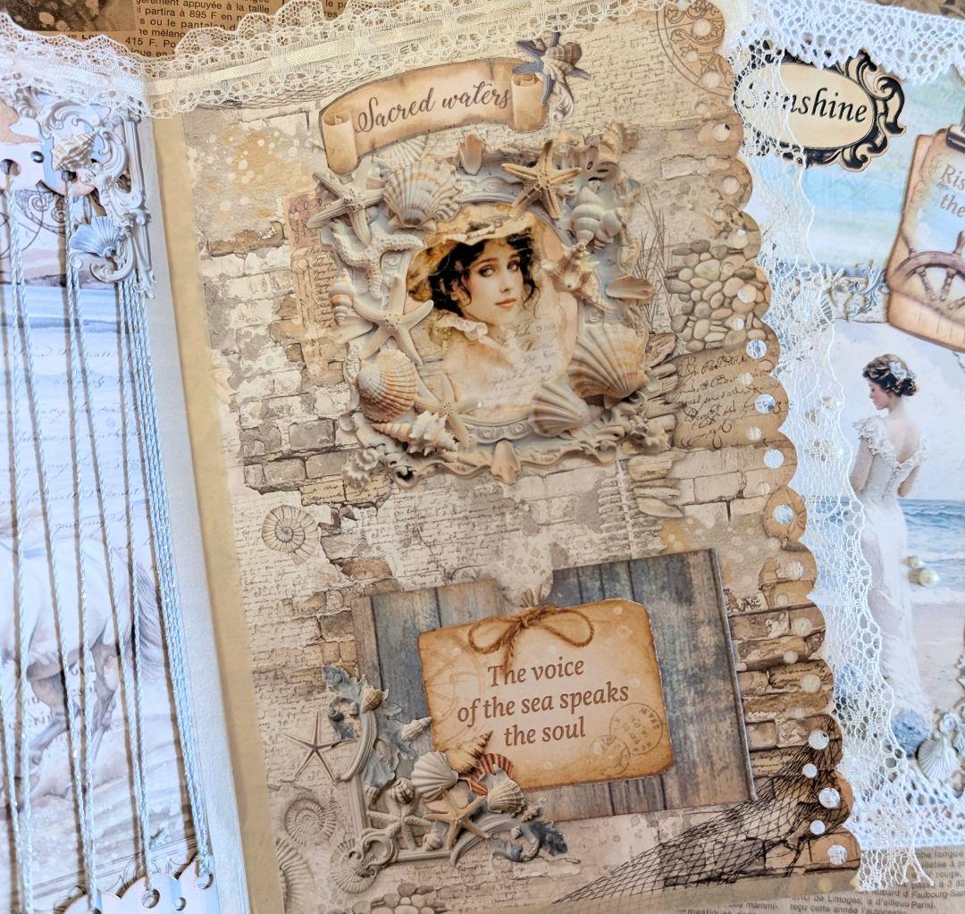 「海からの贈り物」海辺のノスタルジー大型ジャンクジャーナル✨Sunshine✨