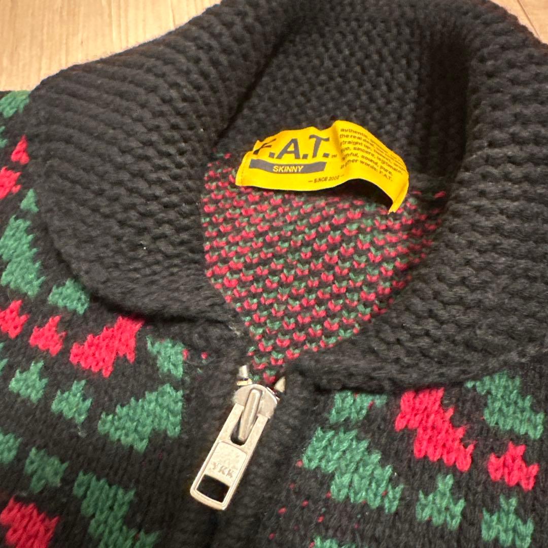 美品FAT COWCHET カーディガン　カウチンskinny