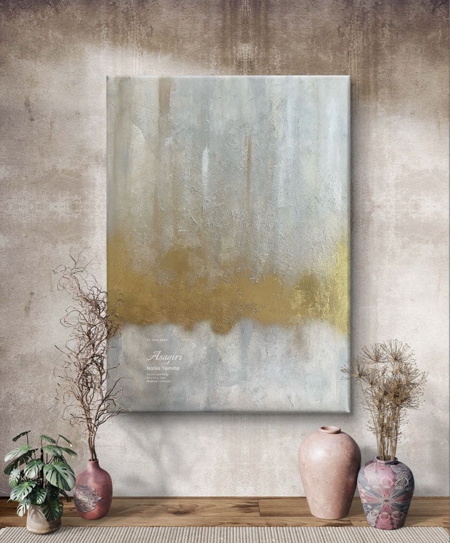 インテリア/和風/禅/絵画/アート/抽象画/モダン/ホテル/ホワイト/ゴールド