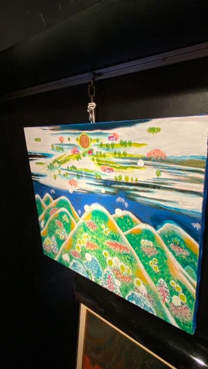 【アクリル画】 商品名 「帰宅」　額なし　F10号　新品