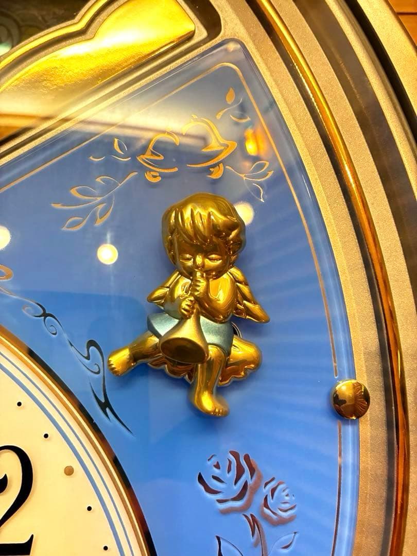 CITIZEN 天使の飾り付き　希少シチズン 電波掛け時計 人気6曲 メロディ