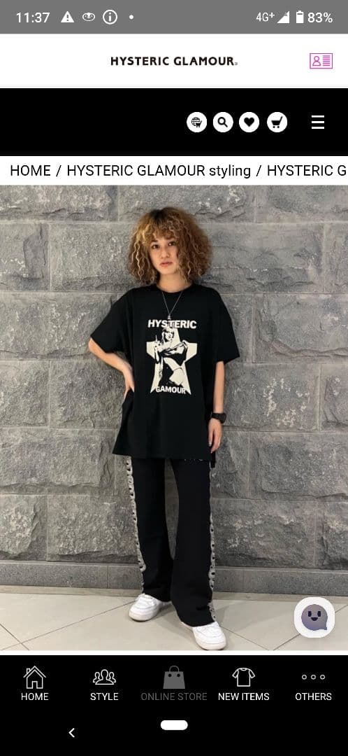 ヒステリックグラマー Tシャツ HYSTERIC GLAMOUR リンガーTシャツ XL