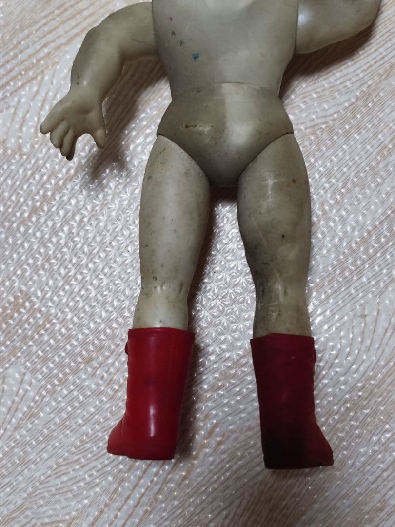 中嶋製作所当時物　タイガーマスク悪役レスラー　ミスターノー　ピンク　昭和　ソフビ