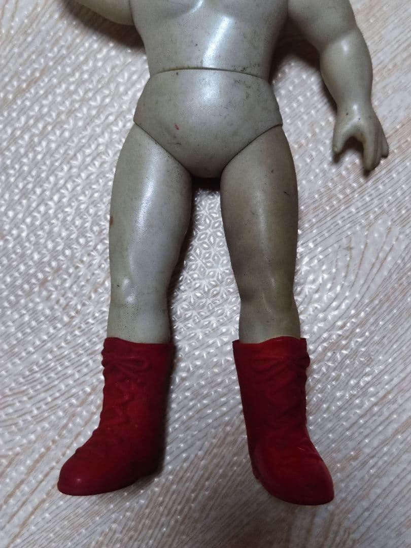 中嶋製作所当時物　タイガーマスク悪役レスラー　ミスターノー　ピンク　昭和　ソフビ