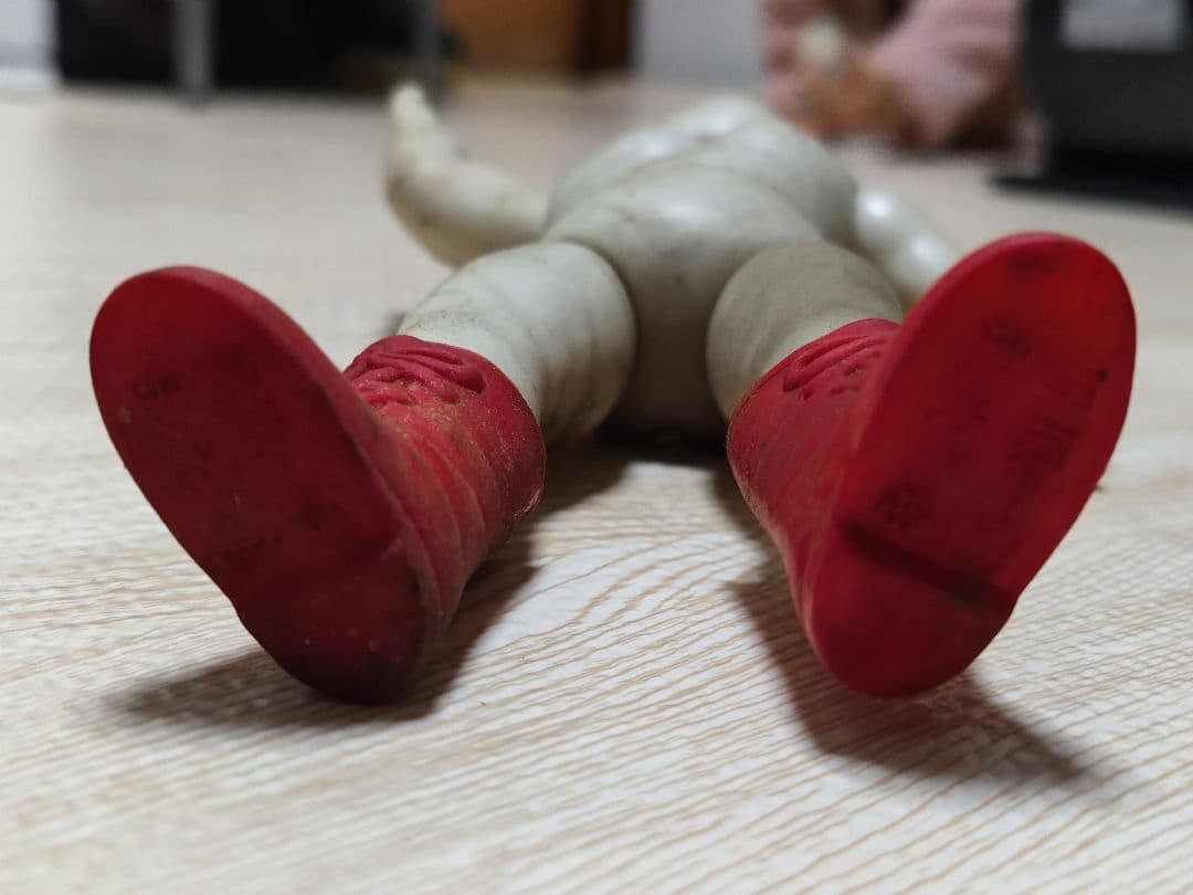 中嶋製作所当時物　タイガーマスク悪役レスラー　ミスターノー　ピンク　昭和　ソフビ