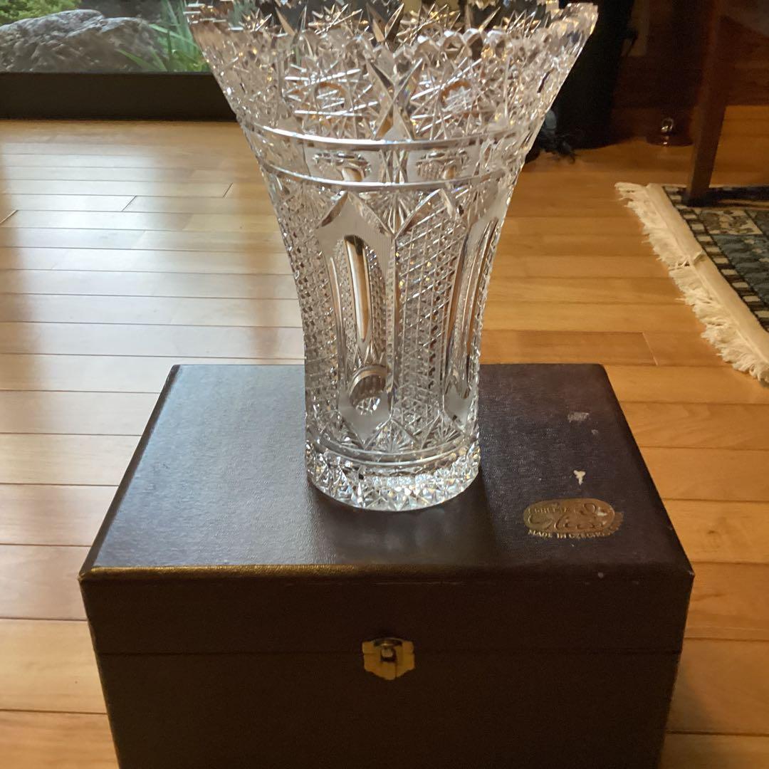 BOHEMIA・ボヘミアガラス・花瓶・No.180924-36・梱包サイズ80