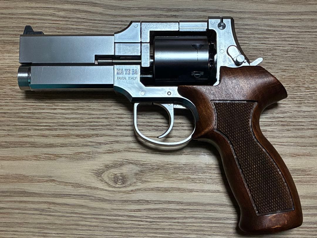 【ジャンク品】マルシン Xカート マテバリボルバー 4インチ 木製グリップ仕様