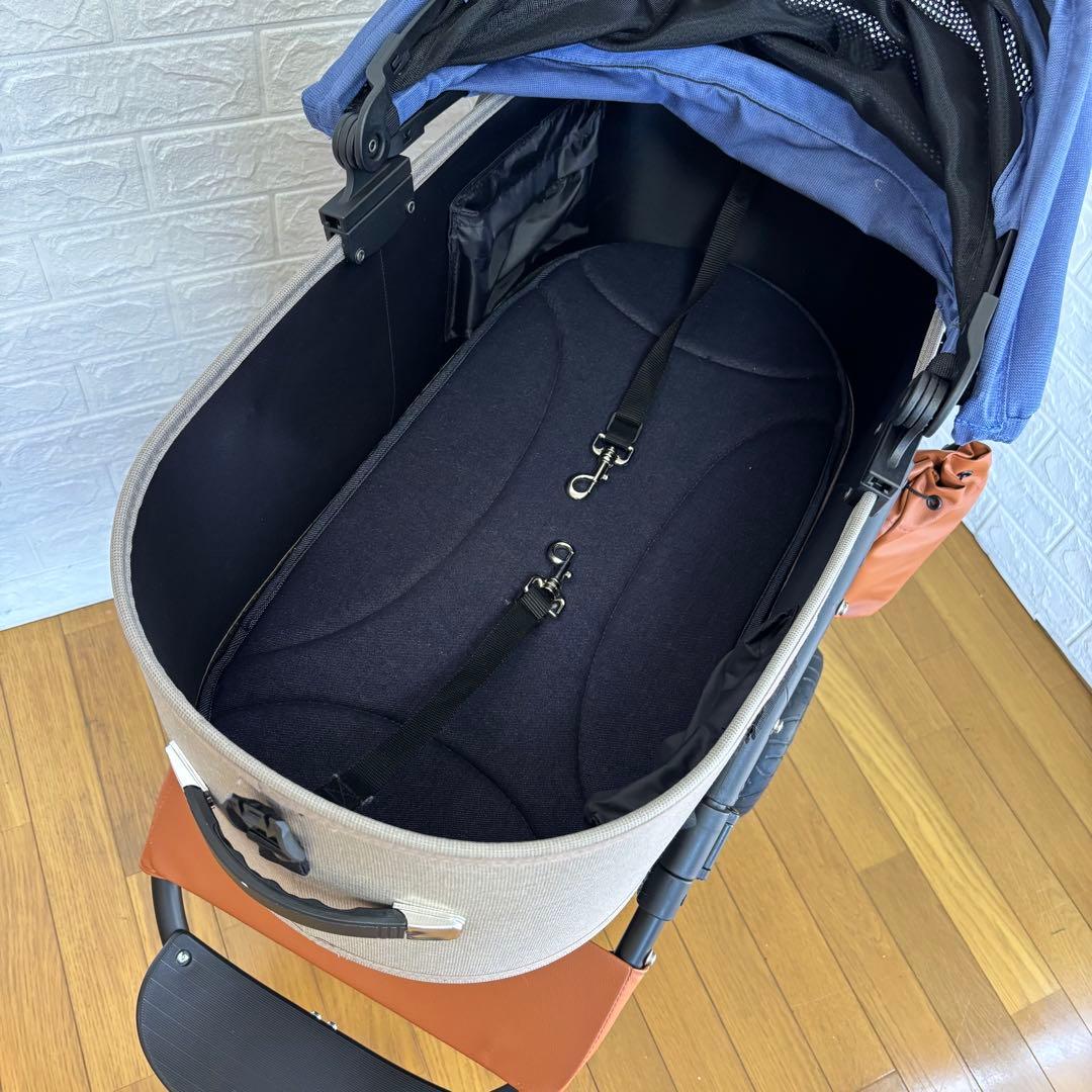 極美品】 エアバギー ドーム3 ラージサイズ ペットカート リバーブルー