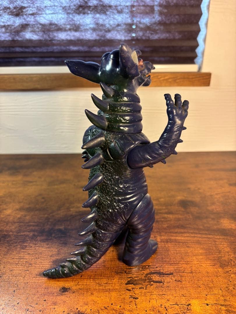 流星人間ゾーン　ゲルデラー　当時物　ソフビ　オレンジ製　ブルマァク　マルサン