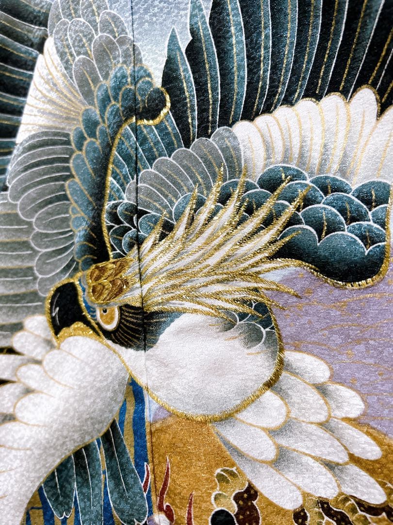 刺繍入り!!七五三　5歳　男の子　フルセット　一式　グレー　ゴールド　鷹