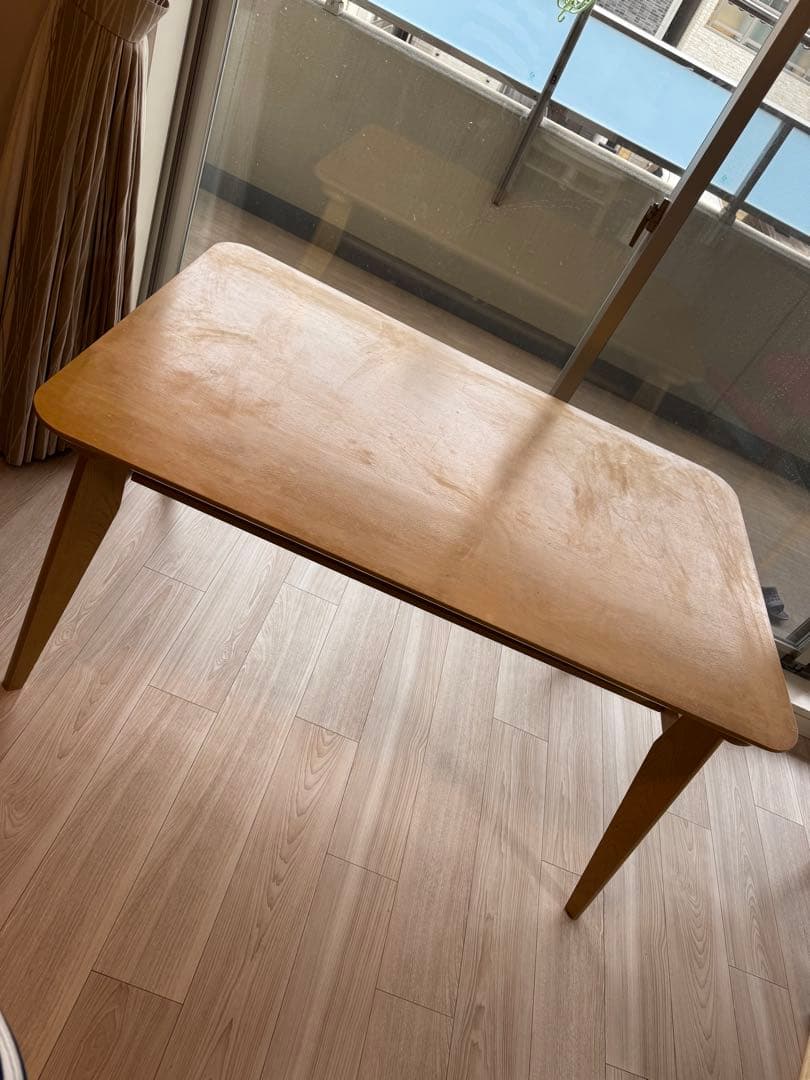 ニトリ　ダイニングテーブル　4人掛け　ナチュラル　ウッド　120cm