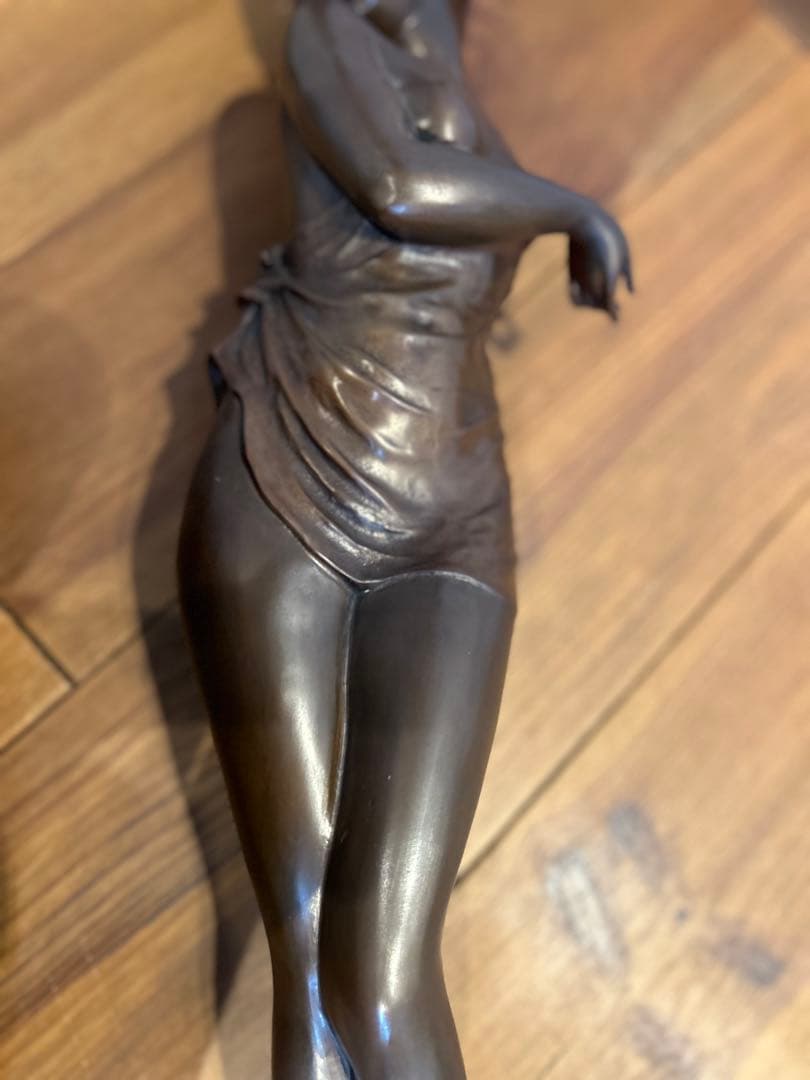 はじらい】ブロンズ彫刻裸婦像 高岡銅器・竹中正晴作少女銅像/