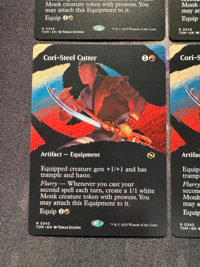 【ショーケース】コーリ鋼の短刀　英語　4枚セット