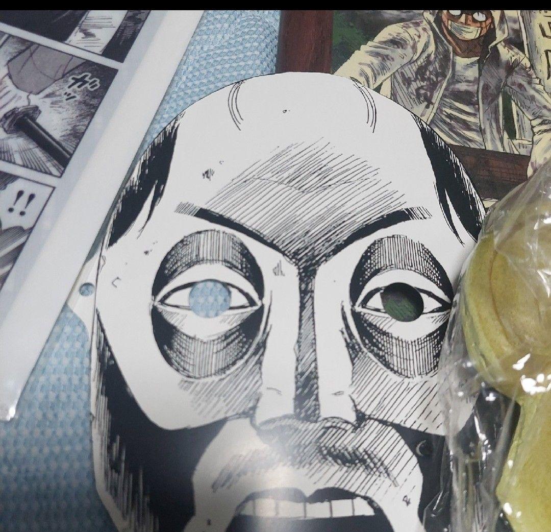 彼岸島印刷カラー色紙、クリアファイル、師匠マスク2種