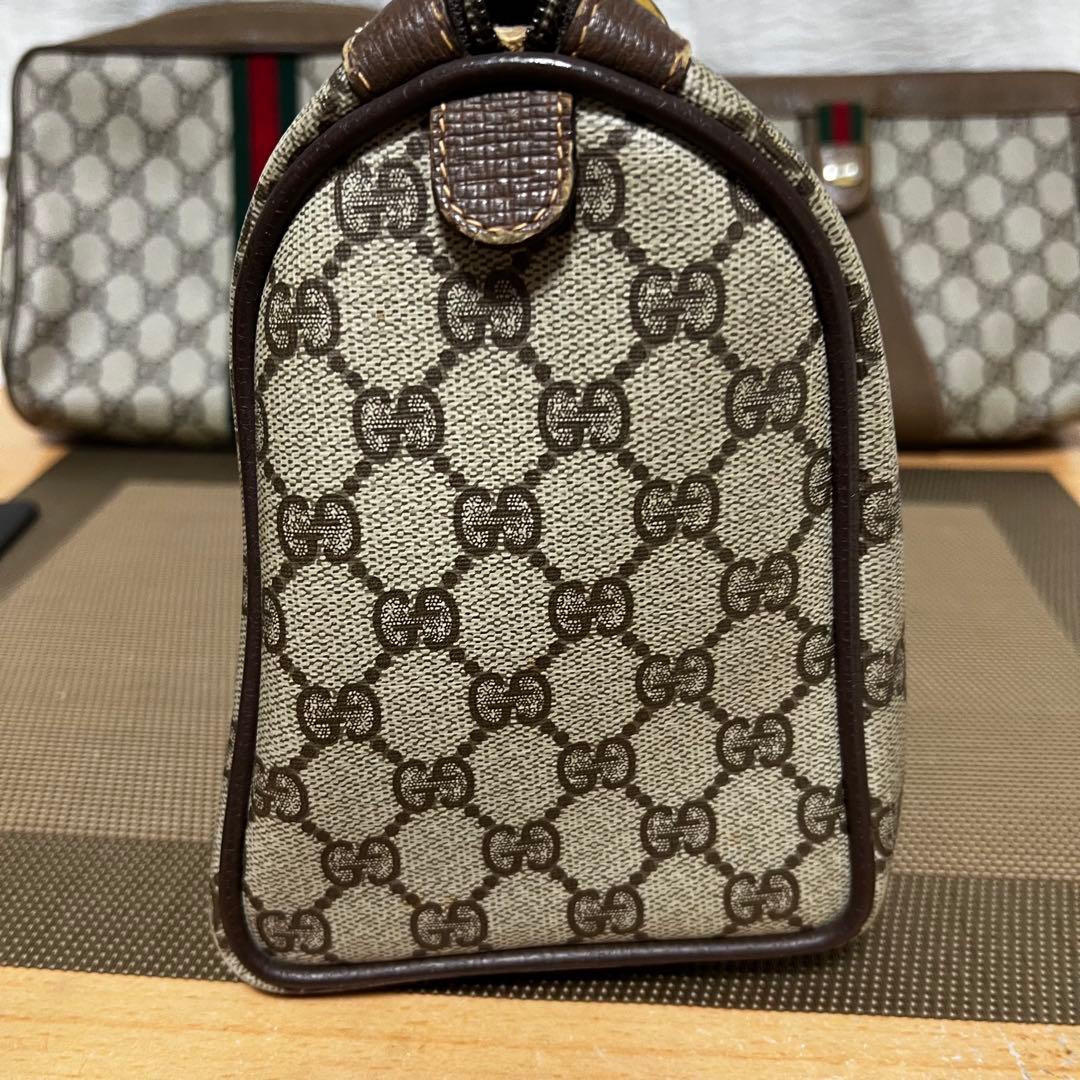 オールドグッチ　Gucci ヴィンテージ　GG ボストンバッグ　ハンドバック