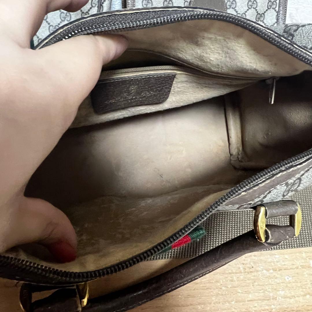 オールドグッチ　Gucci ヴィンテージ　GG ボストンバッグ　ハンドバック
