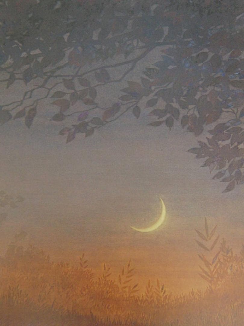 手塚雄二、【星と月と】、希少な額装用画集より、新品額装付、状態良好