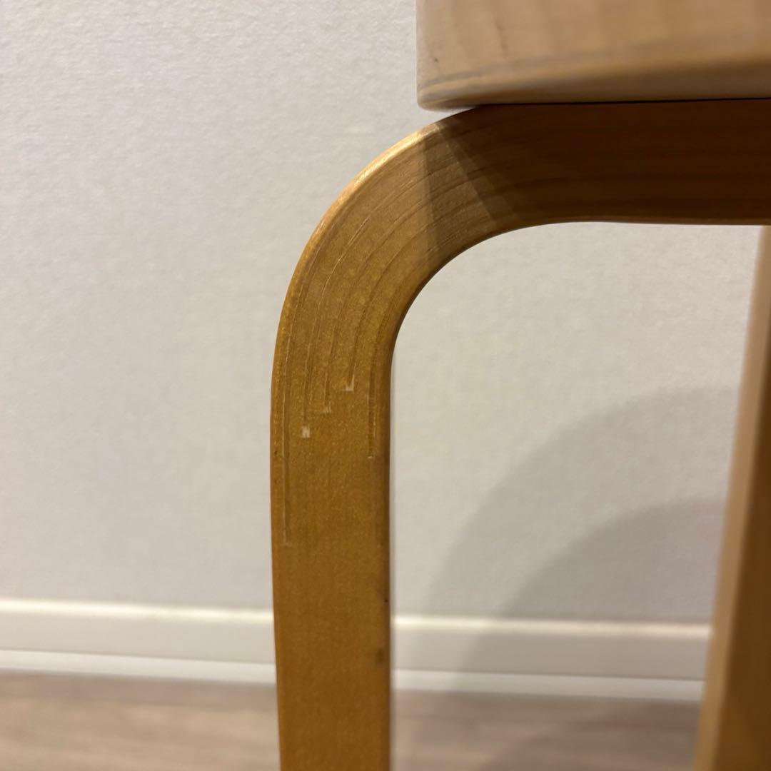 アルテック　アアルト　E60　スツール60　ナチュラルリッカー　4本脚