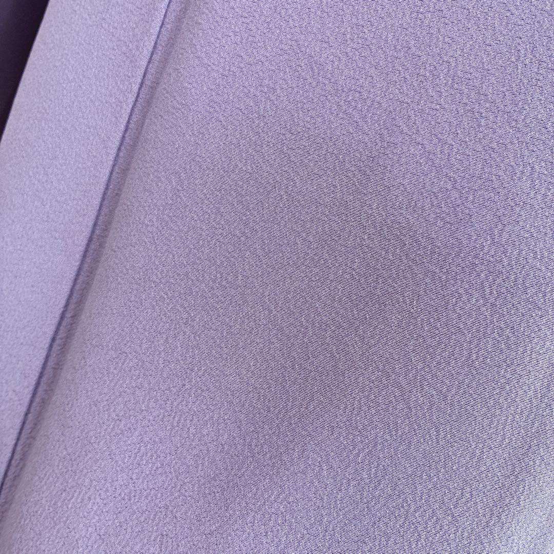 色無地 フルセット 着物 正絹 辻ヶ花の帯 しつけ糸つき ロング丈 紫 J9