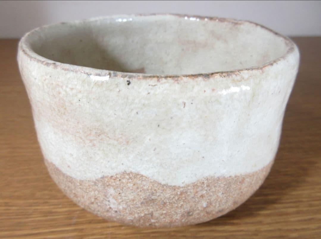 真作保証 12代 田原陶兵衛 自作 萩灰被り茶碗 コレクター放出品