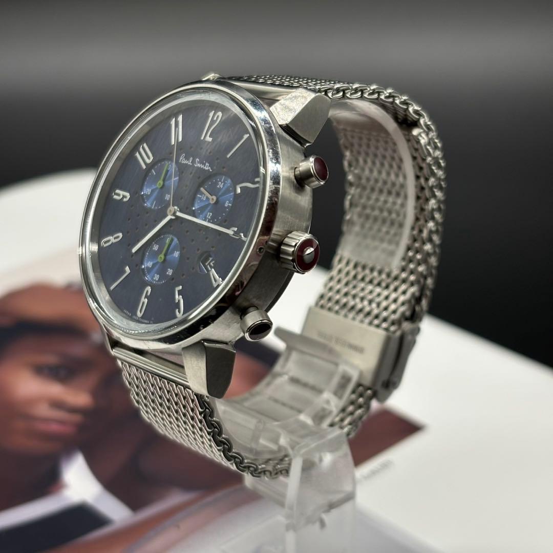 極美品 Paul Smith ポールスミス クロノグラフ 腕時計 メンズ