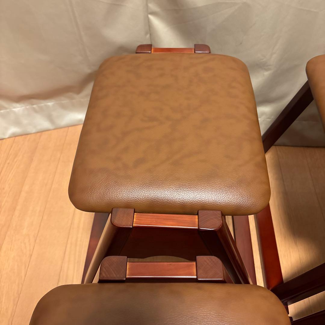 本堂用椅子 4個セット スツール　重ねて保管