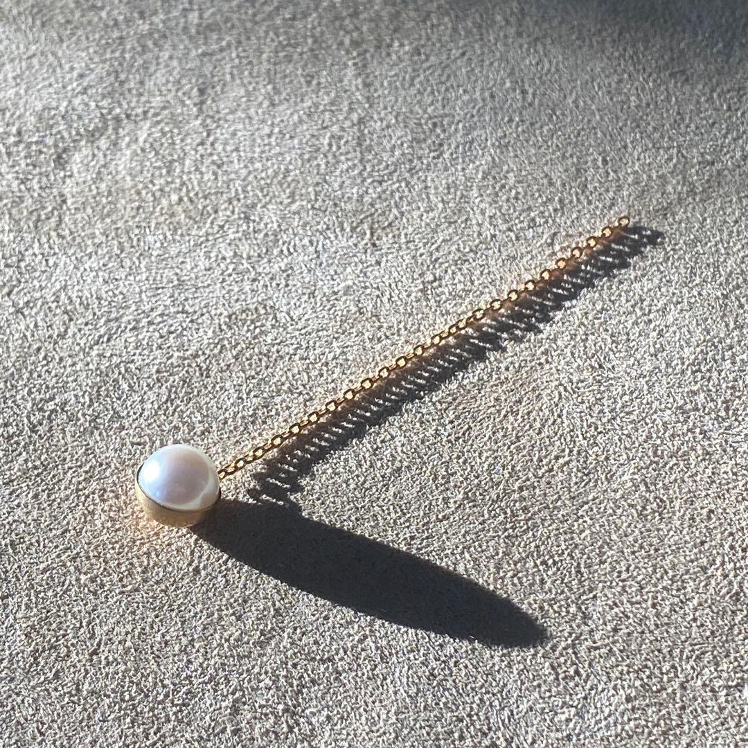 SHIHARA シハラ Half Pearl Chain Pierce 90° - アクセサリー送料 無料