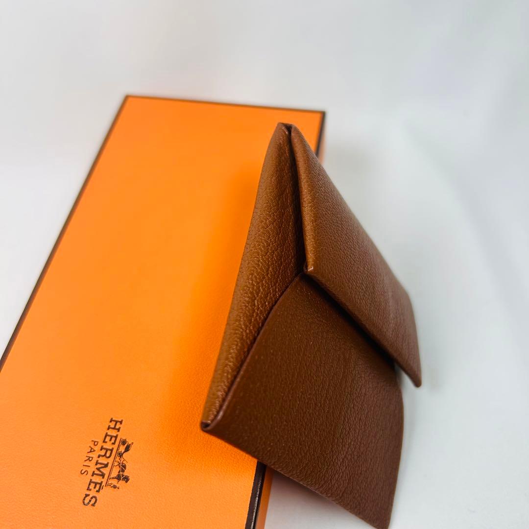 【未使用級】HERMES エルメス バスティア ケース 小銭入れ ブラウン