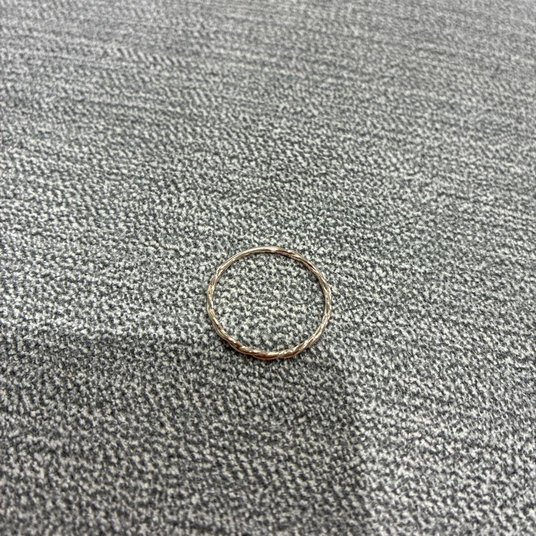 【ete】ピンクゴールド10k ツイストリング 15号