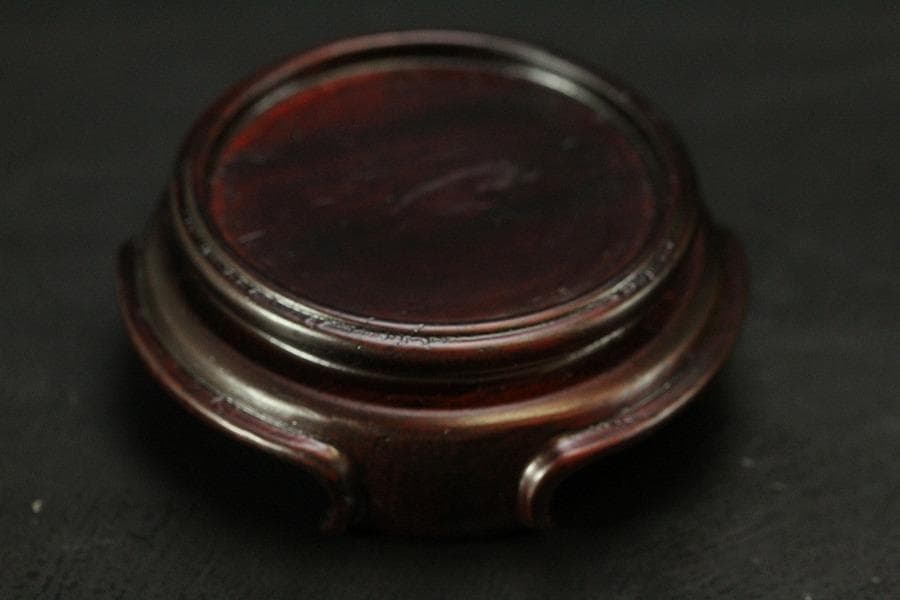 中国美術 台湾 暁芳窯 蔡暁窯 釉裏紅 青花 唐子紋 瓶 台付(A967)