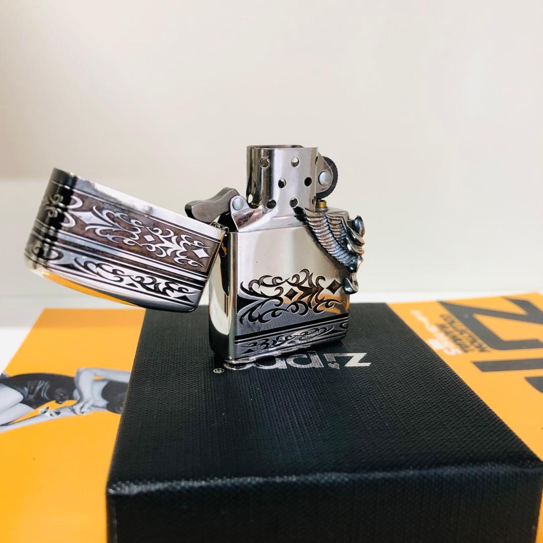 希少廃盤ターコイズアーマ両面デザインZIPPO中古品