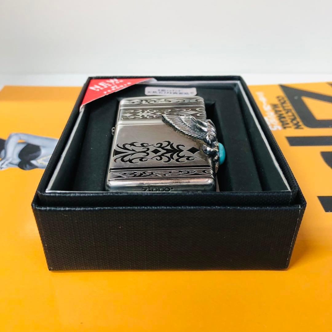 希少廃盤ターコイズアーマ両面デザインZIPPO中古品