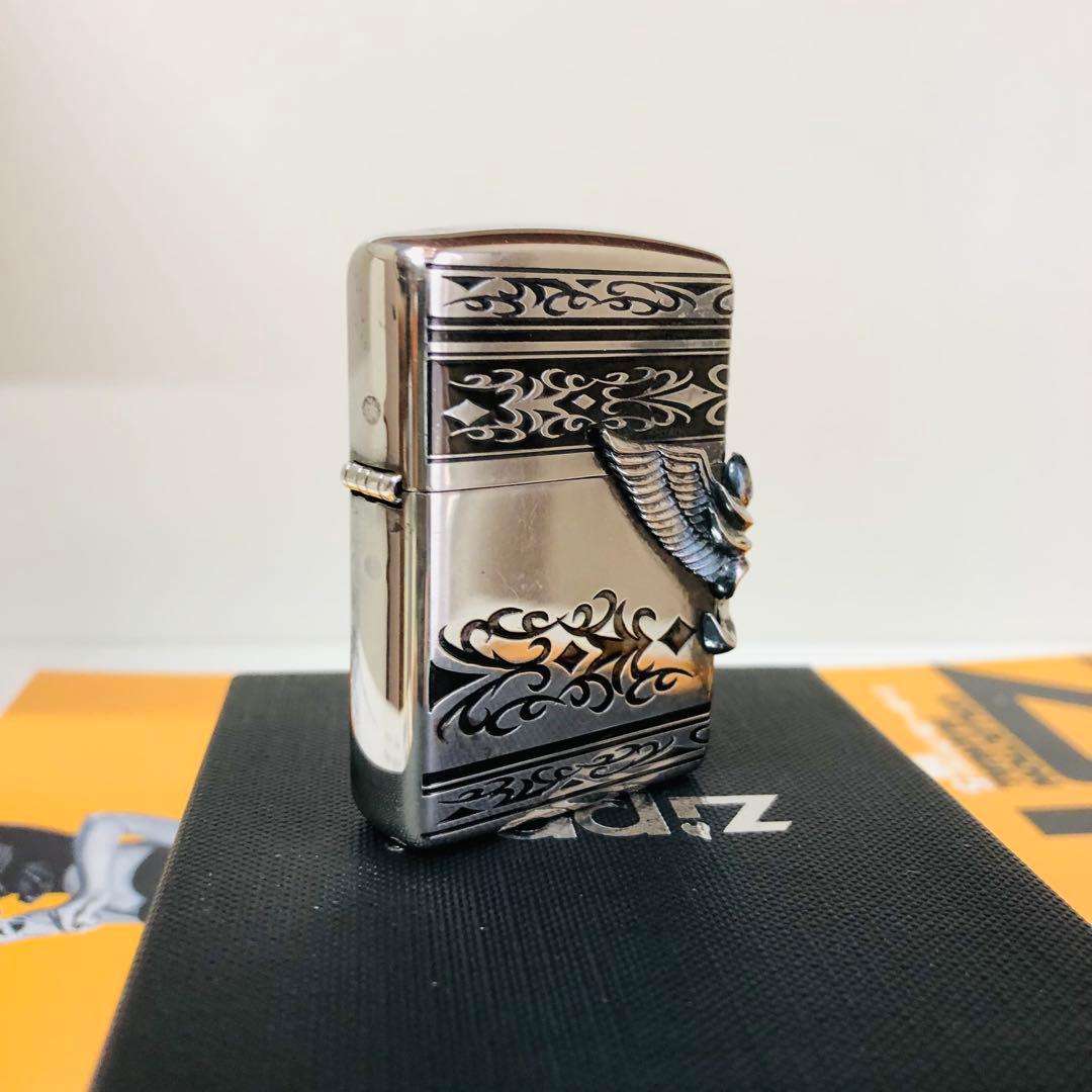 希少廃盤ターコイズアーマ両面デザインZIPPO中古品