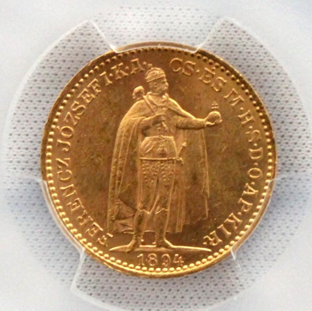 1894年 ハンガリー フランツ・ヨーゼフ 20コロナ金貨 PCGS MS62 - メルカリ