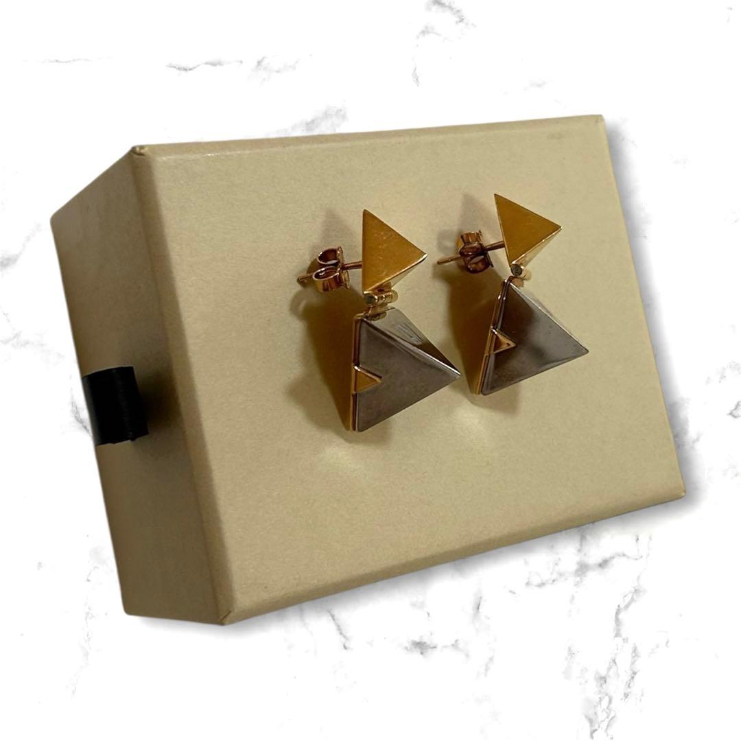 Louis Vuitton 三角形ピアス ゴールドシルバー