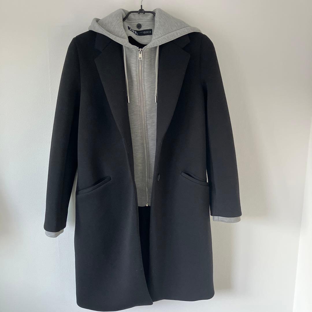 送料込】ZARA デタッチャブルフードコート XS|mercariメルカリ官方指定
