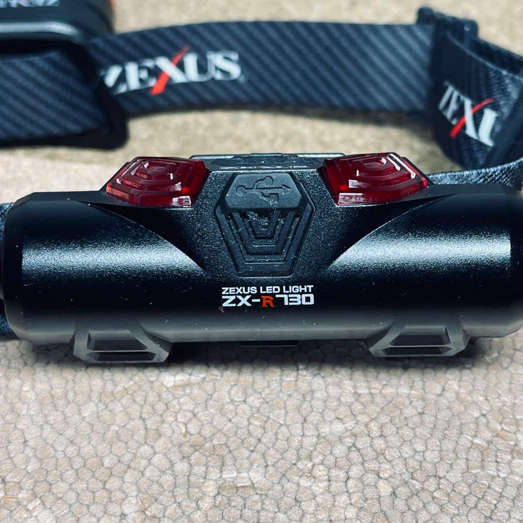 美品】ZEXUS .LED.LIGHT/2LED USB充電式/ZXーR730