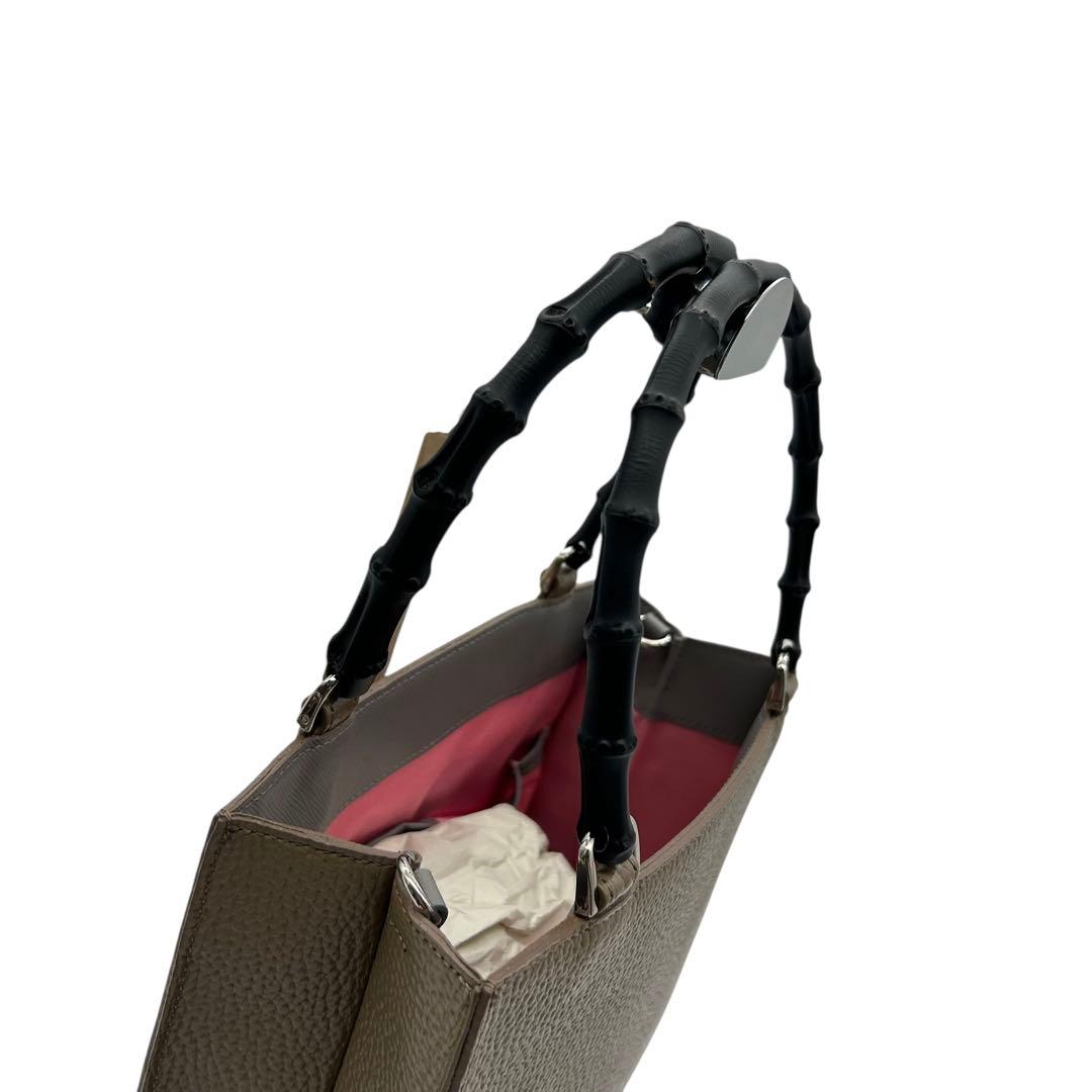 未使用　A.D.M.J　モーツァルト　ショルダーバッグ　2way　バンブー　ロゴ