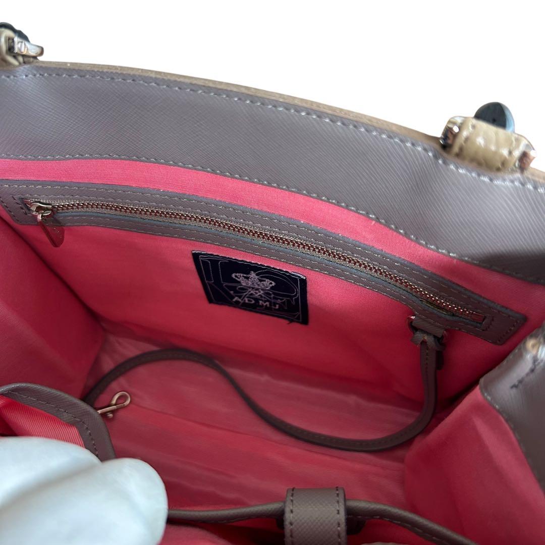 未使用　A.D.M.J　モーツァルト　ショルダーバッグ　2way　バンブー　ロゴ