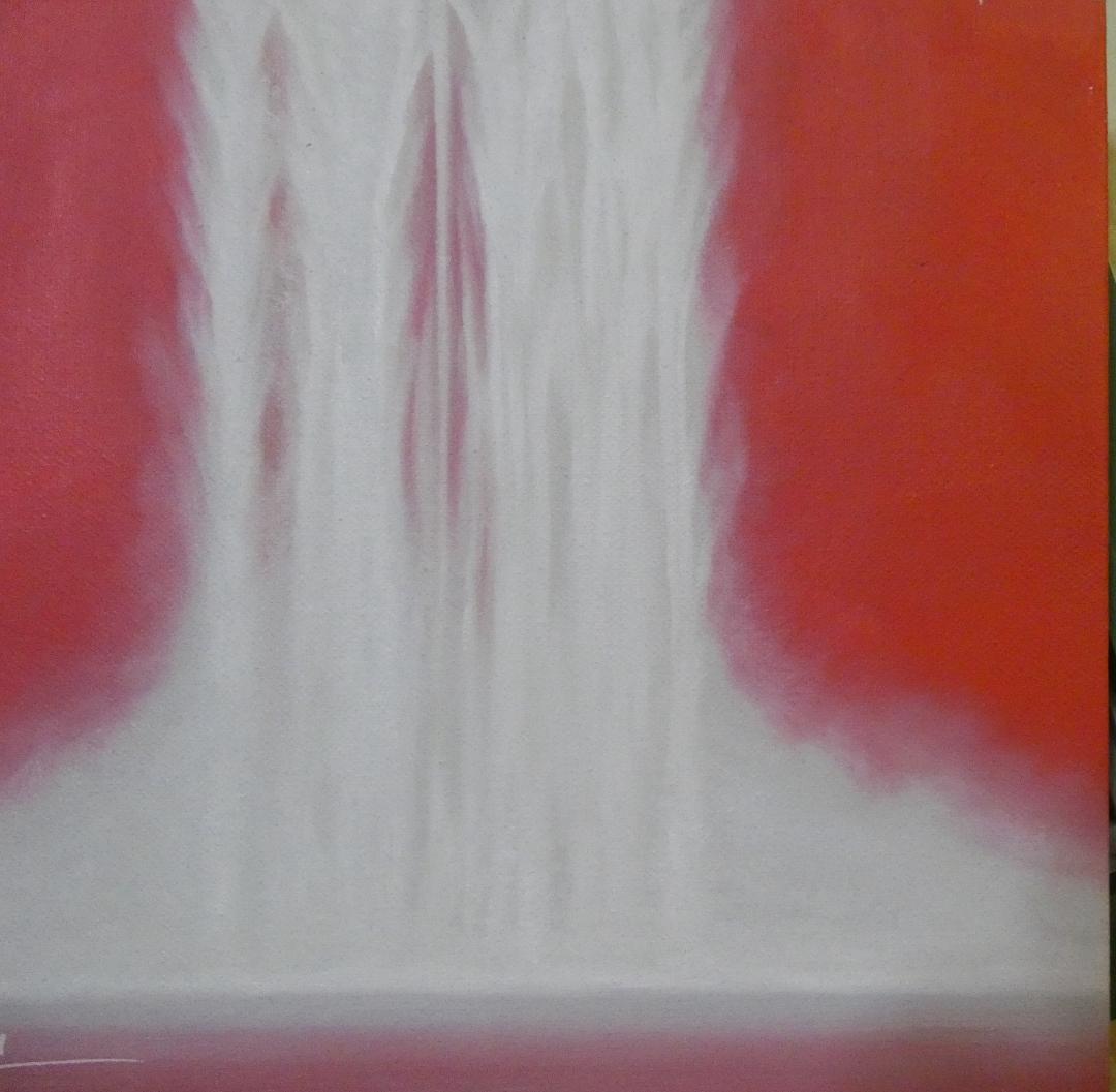 絵画 風景 肉筆手描き 千住博「風景」サイン F8サイズ 額装済み 千住